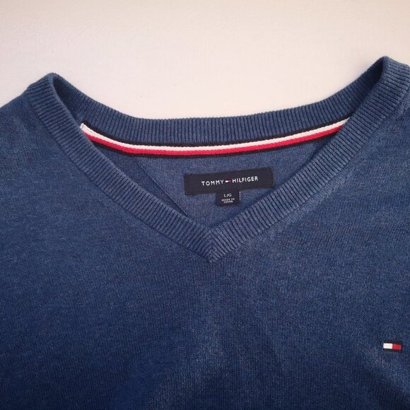 Tommy Hilfiger Men's Loose Fit V-neck Lightweight Sweater - Picture 5 of 9